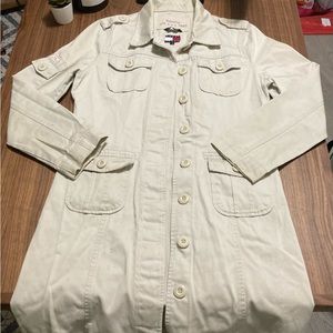 Adorable Cream Tommy Button-Up Jacket